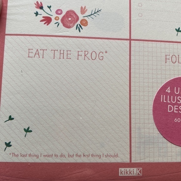 Kikki. K notebook notepad to-do list shopping journal cute stationery girls gift - Picture 3 of 4